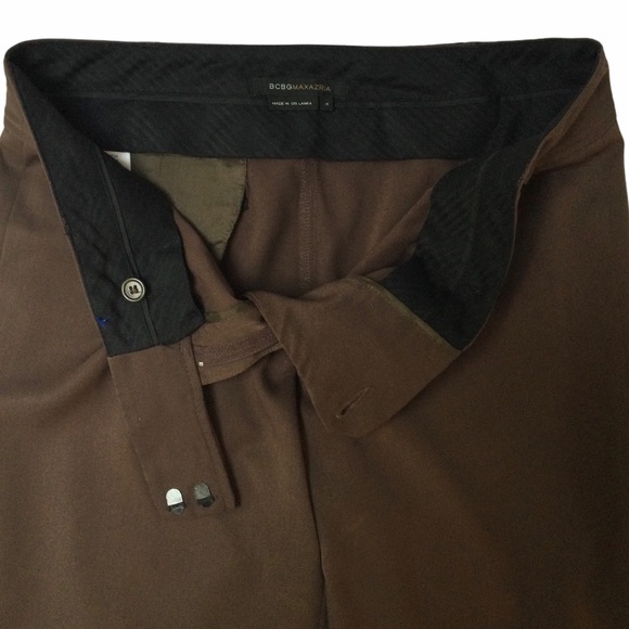 BCBGMaxAzria Chocolate Brown Wide Bottom Crop Pants, Year Round, Sz 4/Small, NWT - Picture 6 of 15